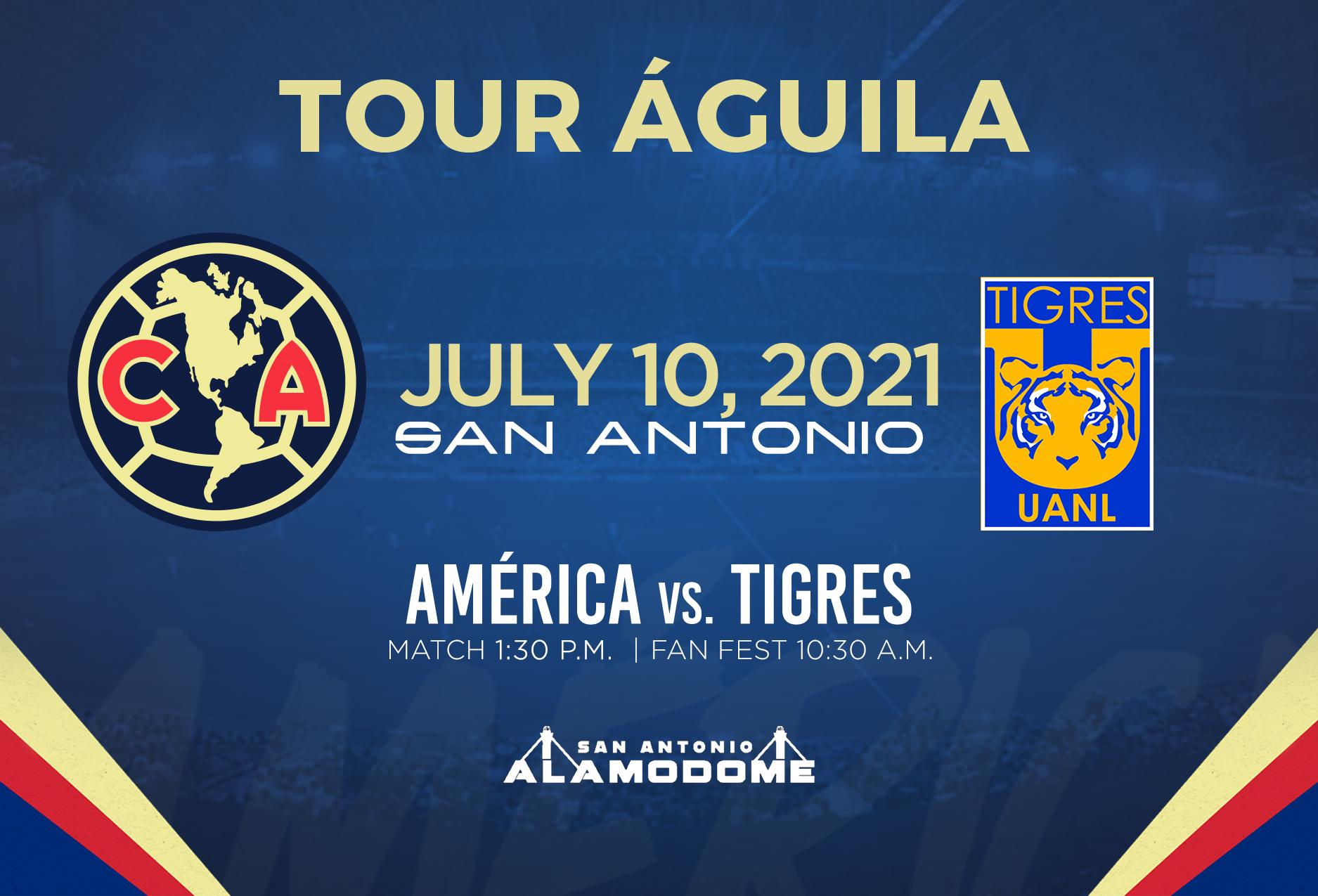 America vs Tigres (Tour Águila) Horario y Transmisión NidoAzulcrema